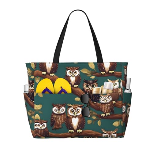 Sac à bandoulière hibou magique idéal pour vos journées à la plage cet été