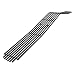 APS Compatible with 2009-2014 Dodge Challenger Phantom Main Upper Stainless Steel Black 8x6 Horizontal Billet Grille Insert D65989J