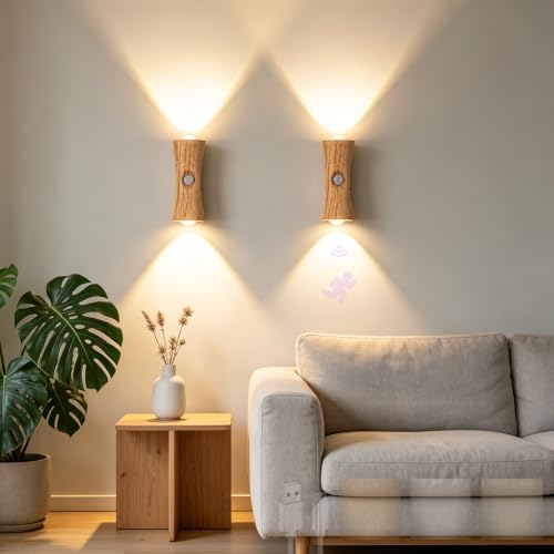 Aplique de pared con sensor de movimiento moderno regulable pack de 2 unidades