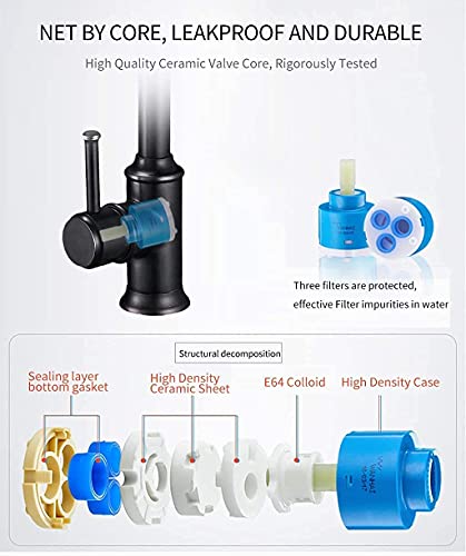 Mitigeur eau chaude eau froide chromé, robinet de cuisine design - 4