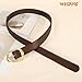 WHIPPY Leather Belt for Women Casual Waist Belt with Gold Buckle Fashion Ladies Belt for Jeans Pants Dress,Coffee,XXL
