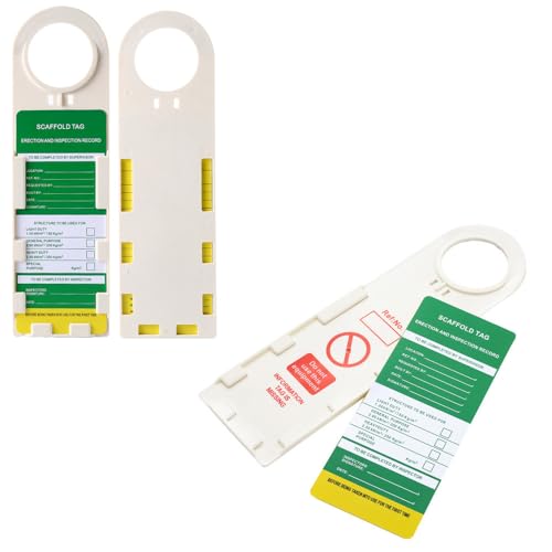 POFET 10 Pcs Scaffold Status Holder and Tags Scaffolding Safety Inspection Tags Do Not Use Scaffold Tags Warning Sign