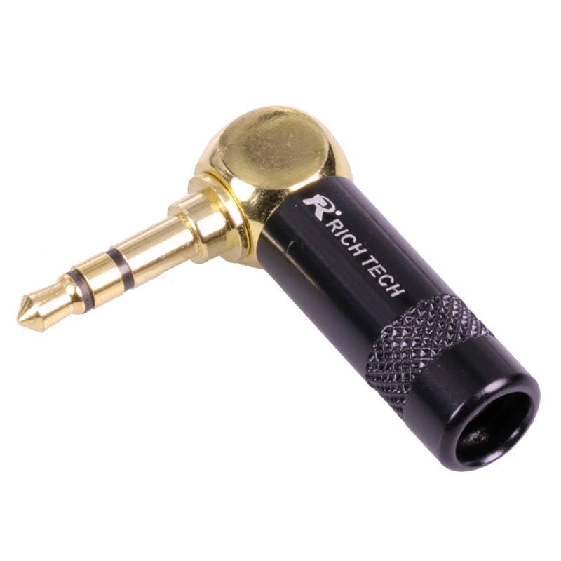 10pcs/lot Right Angle 3.5mm Stereo 3 Poles Male Plug Wire Connector Gold Plated Audio Plug Jack 3.5m Stereo Male Connector