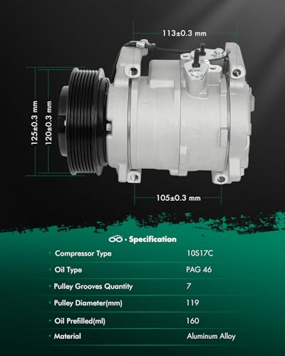 Image of SCITOO CO 10739C AC Compressor Compatible for Honda Element 2.4L 2003 2004 2005 2006 2007 2008 2009 2010 2011