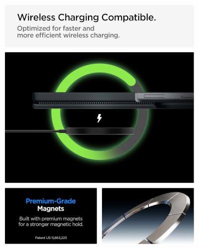 Image of Spigen Slim Armor Pro MagFit Case for Samsung Galaxy Z Fold 8, Metal Slate | Magsafe, Hinge Protection, Slim Fit, Wireless Charging, Thermoplastic Polyurethane, Poly Carbonate, Metallic