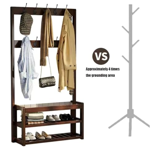 Meuble d'entrée avec porte-manteau pour organiser le salon et enlever ses chaussures