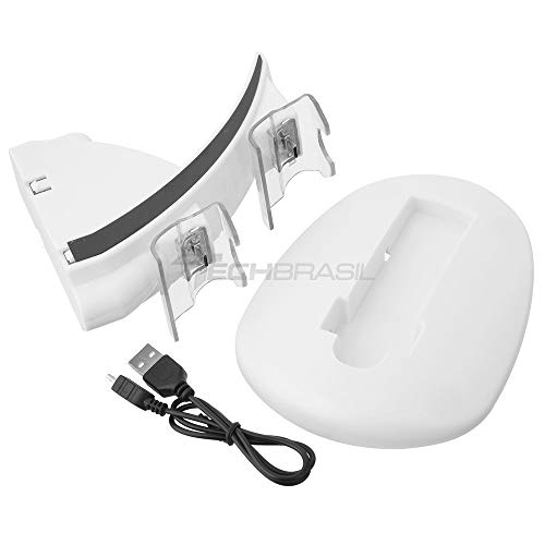 Carregador Duplo P/ 2 Controle Xbox One Base Suporte Branco