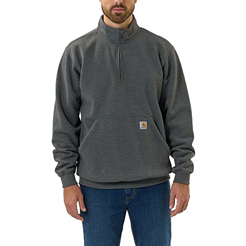 Image of Carhartt Men's Marquette 1 /4-Zip Mock-Neck Sweatshirt