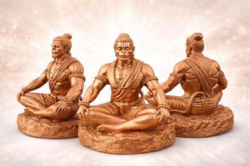 Image of Yadava Bahubali Hanuman Ji Idol for Car Dashboard & Home | Bajrangbali Murti for Pooja Temple, Office & Spiritual Decor