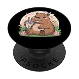 Süßes Boba-Biber-Trinkblasentee, Kawaii-Design PopSockets Klebender PopGrip
