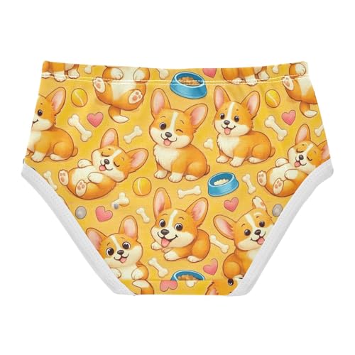 Joisal Cute Cartoon Dogs Yellow Little Girl Panties Toddler Girls Underwear Cotton Stylish Undies Kids Briefs 2t2
