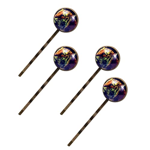 Épingles à cheveux tigre (lot de 4) anti-glisse pour fixer les chignons rebelles