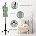 HOMBOUR Female Mannequin Body, Sewing Mannequin Torso Dress Form, Adjustable Mannequin with Stand for Display Dressmaker (Green)