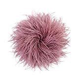 Baesics Broche de Plumas para Mujer, Plumas de Avestruz, Estilo Vintage, Accesorio para Novia, Boda, Fiesta, Carnaval, Tocado para el Pelo, para Blazer, Vestido, Chaqueta, Diseño de Flores Rosa