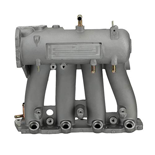 Colector de Admisión de Coche Qiilu, Colector de Admisión Racing D15 D16 D-Series Apto para CRX DEL SOL 1988-2000 Plateado