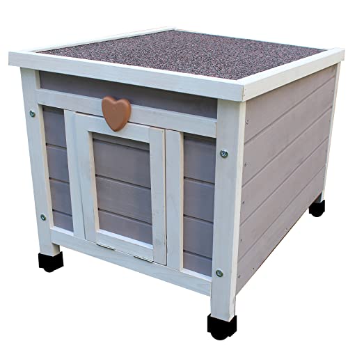 Rockever Cat House Outside, Feral Cat House Outdoor Weatherproof Rabbit Hutch Small, Wooden Small Pet House And Habitats #TOP2