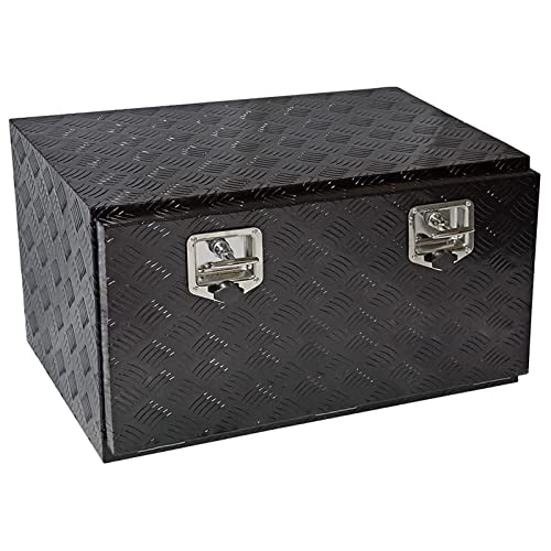 Batoneco 36 Inch Aluminum Tool Box, Truck Bed Storage Underbody Tool Organizer With T-Handle,Lock And 2 Keys For Truck,Trailer,Pickup,Rv,36"X18"X17",Black #TOP6