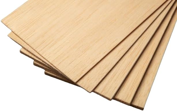 36 inch Balsa Wood Sheets (3/16 x 3 x 36 Pack of 10) Model Grade Hobby Craft Wood Thin Plank, Perfect for Modeling, Crafts, Hobbies, Laser, Glider Airplanes by BINOS (3/16 x 3 x 36 Pack of 10) 3/16” x 3” x 36” Pack of 10
