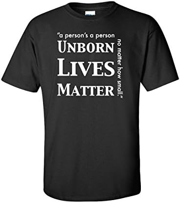 Unborn Lives Matter (2X) Black T-Shirt