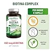 Equilibra Biotina Altodosata 450 mcg, per Capelli e Unghie, con Zinco, Rame, Selenio, Estratti di Ortica, Miglio, Equiseto, Vegan, Senza Glutine, Privo di Lattosio, 90 Capsule