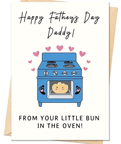 Smithtuy Father to Be Fathers Day Card Gift from Bump Funny Fathers Day Card for Dad to Be & Soon to Be Dad & Expecting Dads Fathers Day Cards Gifts Decorations from Pregnant Wife