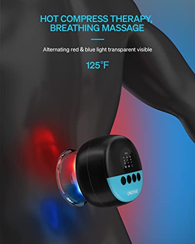 Elektrisches Schröpfmassagegerät, ONLYCARE 3 in 1 Cupper Intelligentes Schröpftherapie Massagegerät mit 3 GängeRotlichttherapie Zur Schmerzlinderung, Tragbares Schabewerkzeug für Heimbüro und Reisen - Image 5