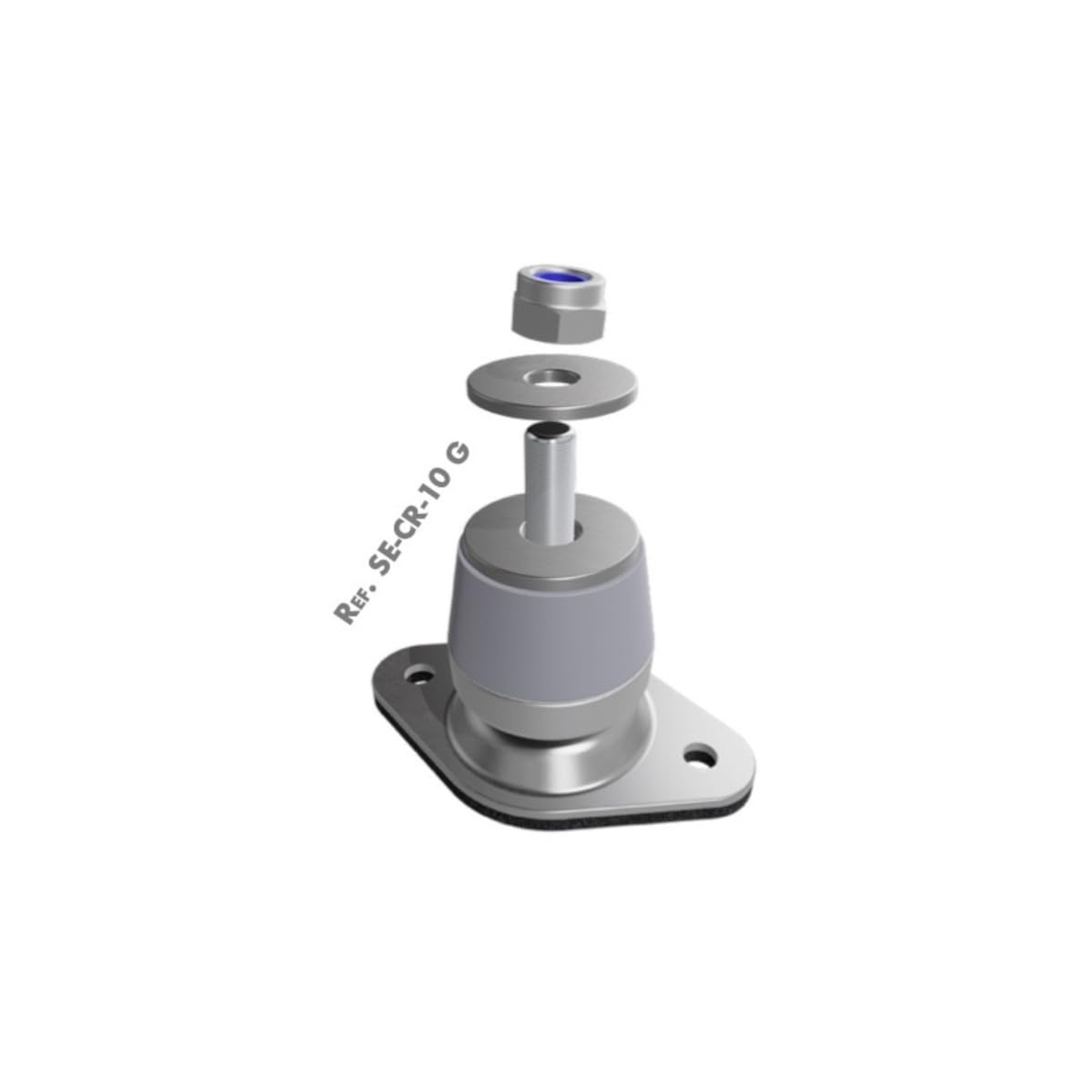 Senor Megol - Antivibrante ajustable para unidad exterior de aire acondicionado, amortiguadores antivibración M8 con tuerca para aire acondicionado, altura 80 mm, juego de 4, capacidad total máxima de