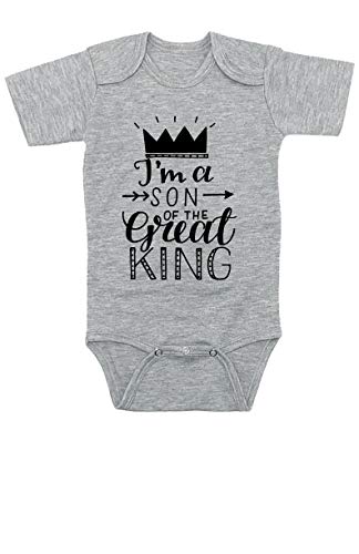 TeeNow - God's Handiwork (Multiple Designs) - Christian/Bible Baby Infant Bodysuit - Boy/Girl (6-12 Months, Grey Son of King)