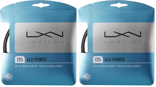 LUXILON(���L�V����) �e�j�X �X�g�����O �K�b�g ALU POWER BLACK 125 (�A���p���[ �u���b�N 125) �P���� �u���b�N WR8306901125 (× 2)