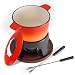 Swissmar Sierra Iron Fondue 11 Piece Set in Orange