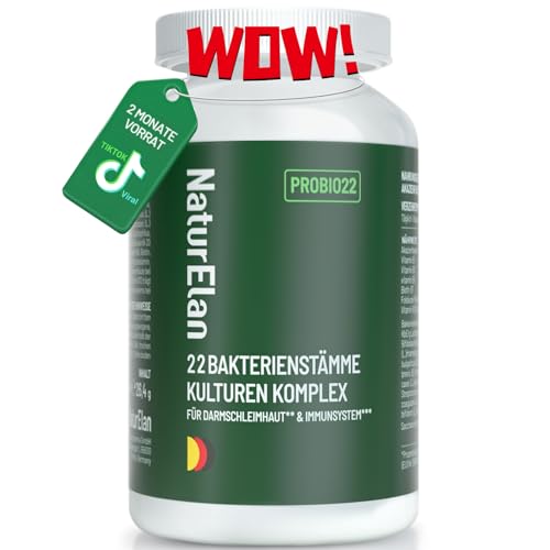 Probio 23 Kulturen Komplex, 200 Mrd KbE/g, Mehrere Bakterienstämme mit Saccharomyces Boulardii, aktiver B-Komplex und Akazienfaser, Magensaftresistent, Vegan, in Deutschland produziert, 60 CT Probio 23 Kulturen Komplex, 200 Mrd KbE/g, Mehrere Bakterienstämme mit Saccharomyces Boulardii, aktiver B-Komplex und Akazienfaser, Magensaftresistent, Vegan, in Deutschland produziert, 60 CT