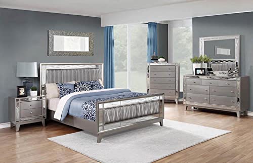 Coaster Furniture Panel Bed Metallic Mercury 204921Q #TOP1