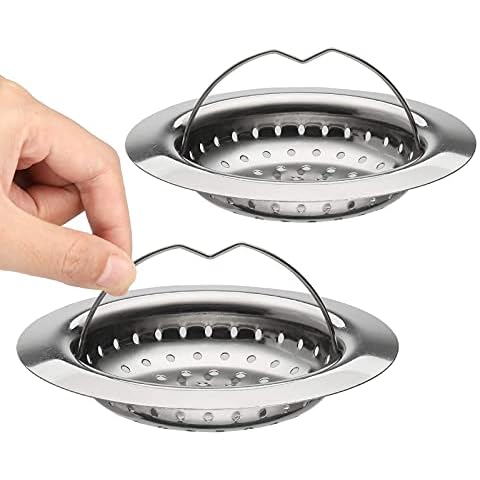 Sandiy Abflusssieb Edelstahl Küche Waschbecken Spüle Sieb 11 cm Cover