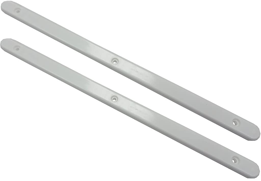 Onestopdiy.com White 5 X 310Mm Drawer Slides With Flat Plastic Runners (16Mm X 6Mm)