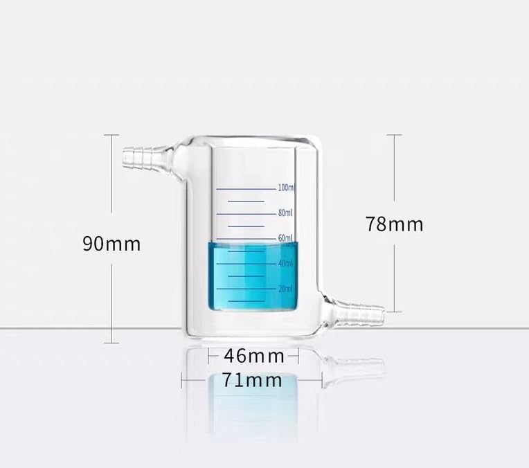 Cilindro graduato, bicchiere rivestito a doppia parete in vetro borosilicato, 50-1000 ml, attrezzatura da laboratorio per misurazioni accurate