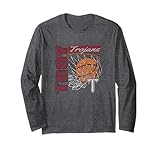 Troy Trojans Vintage Basketball 90's Dark Heather Long Sleeve T-Shirt