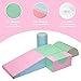 M HI-Mat Toddler Climbing Toys Indoor, 5-Piece Foam Baby Climbing Blocks, Soft Play Climbing Set for 1-3 Years Old, Modular Crawling & Sliding Equipment, Waterproof Easy to Clean (Pink)
