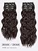 ALXNAN Clip in Hair Extension，6PCS Dark Brown Long Wavy Hair Extension 20 Inch Thick Soft Synthetic Hair Double Weft Hairpieces for Women