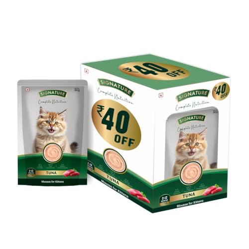Image of Grain Zero Kitten Wet Mousse 80g Pack of 5, 400g | Tuna Flavour | Rich in Protein, Hydrating & Easy to Digest | Grain Free, No Artificial Flavours | with Essential Vitamins & Antioxidants