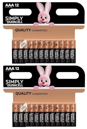 Duracell Simply MN2400 AAA Alkaline Batteries (Pack of 24)