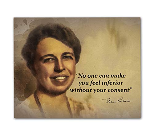 Eleanor Roosevelt Quotes Wall Art, 8"x10" Unframed Art Print - Stunning Inspirational Wall DÃ©cor. Great for Teachers, Librarians and Historians