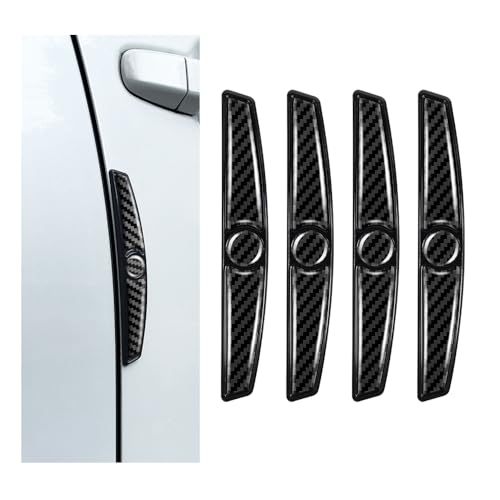 4PCS Carbon Fiber Car Door Protector Edge Guards,Thicker Door Guard for Cars Provides Impact and Anti-Scratch Protection,Universal Self-Adhesive Doors Protectors for Vehicles