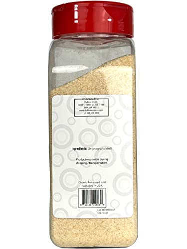 Granulated Onion - 10 Oz. - Non Gmo, Kosher, Halal, And Gluten - Dubble O Brand #TOP3