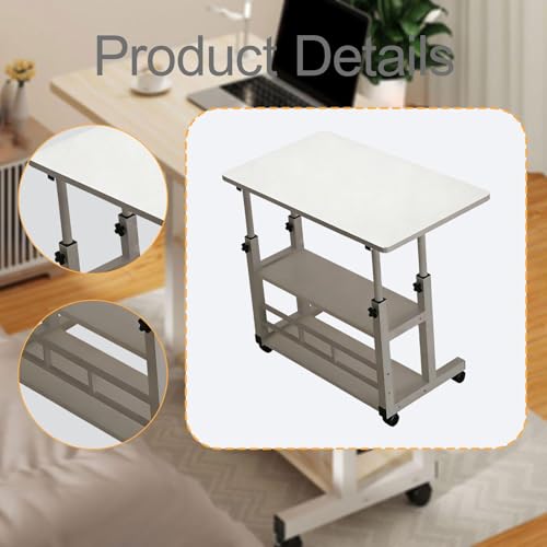 Table de lit multifonction à roulettes pour chambre et bureau - 5