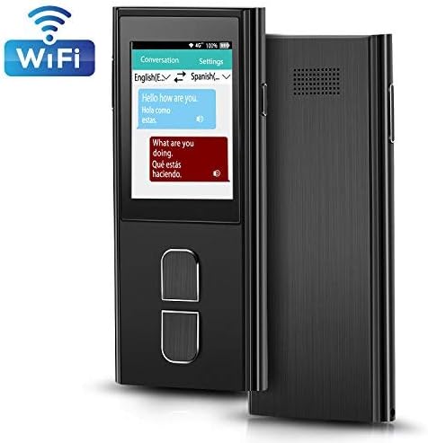 Smart Language Translator Device, Real Time Instant Two Way Translation, Voice Translator WiFi or 4G 2.0Inch IPS Capacitive Touch Screen Support 45 Language for Learning Travel Business Shopping