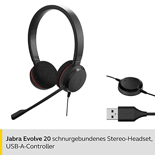 Jabra Evolve 20 Stereo Headset Microsoft Zertifiziert