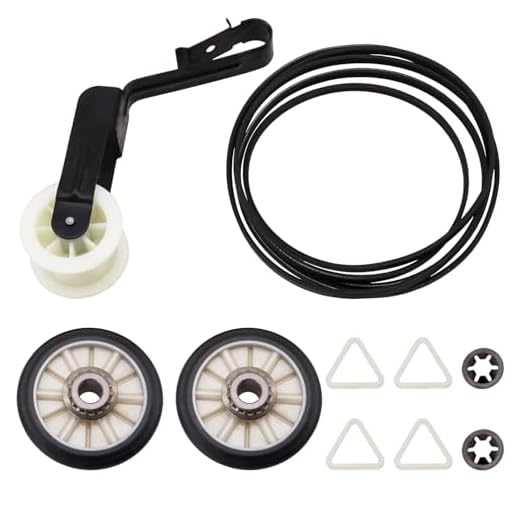 Siwdoy Dryer Repair Kit Replace for Amana NED4600YQ1 NED4655EW1 NED4655EW0 NED4600YQ0 NGD4655EW2 NED4500VQ0 NED4700YQ1 NED4800VQ0 - Drum Rollers 14210017, Belt 341241, Idler Pulley 14210023
