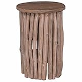 vidaXL Hocker Natur 30 x 30 x 45 cm Massivholz Teak, Wohnzimmer, rustikales Komfortdesign, langlebige Möbel, gemütliche Atmosphäre, einzigartige Akzente für jeden Raum, kreative Ideen zum Genießen
