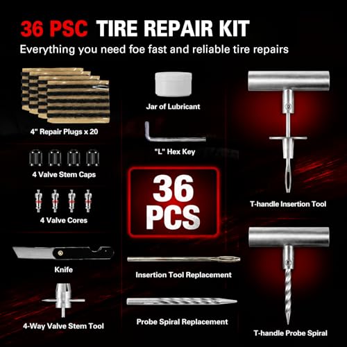 CKAuto Universal Tire Repair Kit
