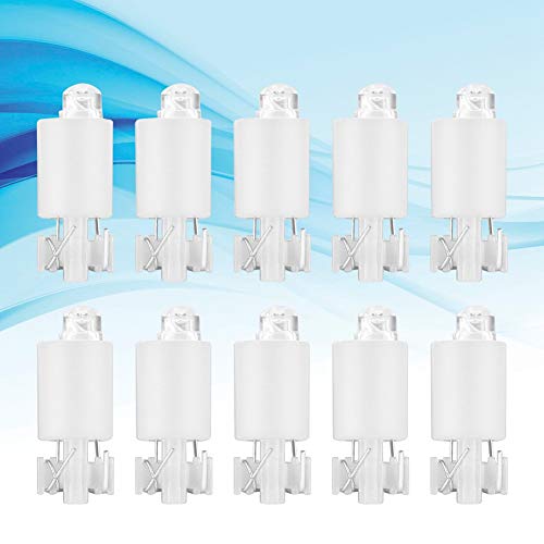 Tastenleuchten, 10PCS Arcade-Videospiel-Tastenschalter-Taste LED-Lichtlampenzubehör, Acryl-Videospiel-Taste mit LED-Lichtlampe für Arcade-Kampfspiel (Weiß)